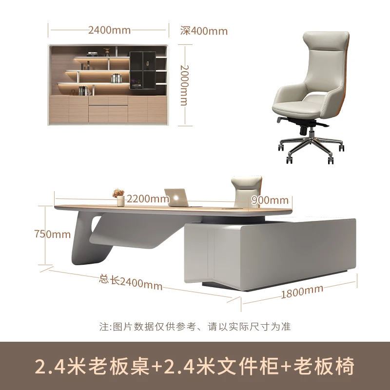 Boss Executive Office Desk Corner Combination الحد الأدنى مكاتب الكمبيوتر الخشبية القراءة الاستقبال Escritorio أثاث المكاتب
