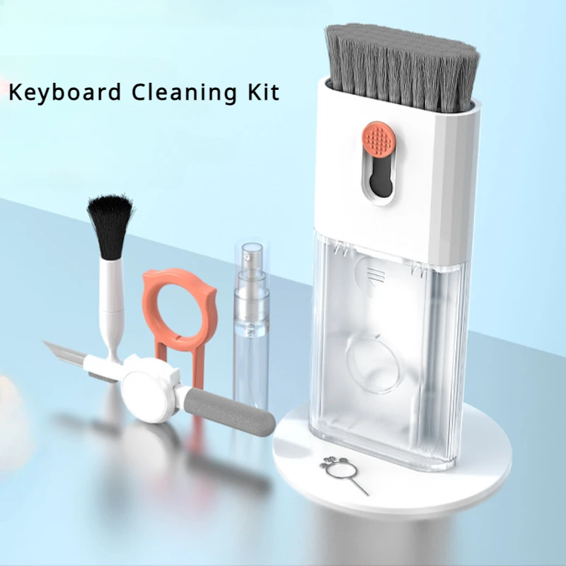 

Multifunctional Keyboard Cleaning Kit 10-in1 for Cell Phone Headset Cleaning Pen Computer Screen Camera Brush with Keycap Puller