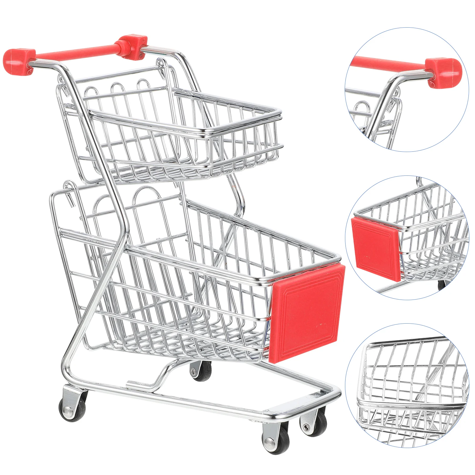 Trolley Storage Mini Shopping Cart Child Childrens Toys Carts for Groceries Kid Wrought Iron Plastic Modes 3