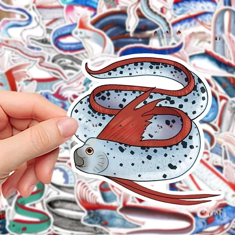 10/50Pcs Funny Animal Fish Decals Cartoon Marine Organism Oarfish ...
