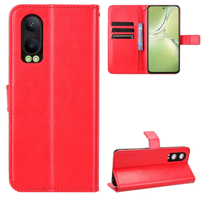 Leather Flip Wallet Case with Card Slots and Stand - Protective Cover