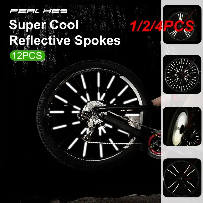 

1/2/4PCS AUBTECBicycle Spoke Reflective Stripe Bike Spokes Reflector Steel Wire Lamp Warning Bicicleta Accessories