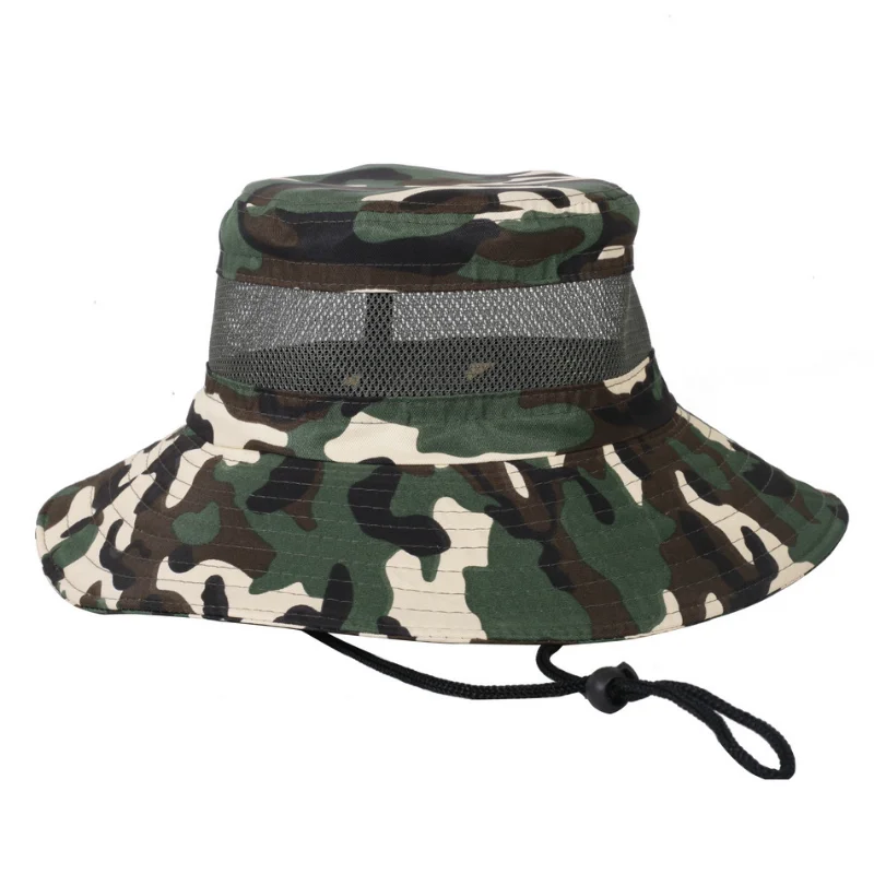 New Bucket Hat Bucket Hat Summer UV Protection Sun Fisherman Boonie Fishing Outdoor Fishing Camping Hiking