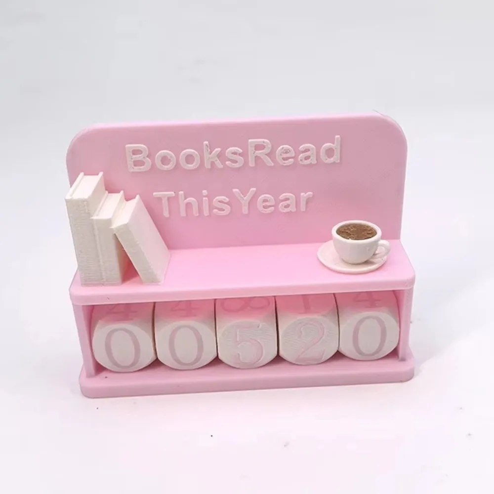 3D Printed Reading Counter Book Lover Decor Sign