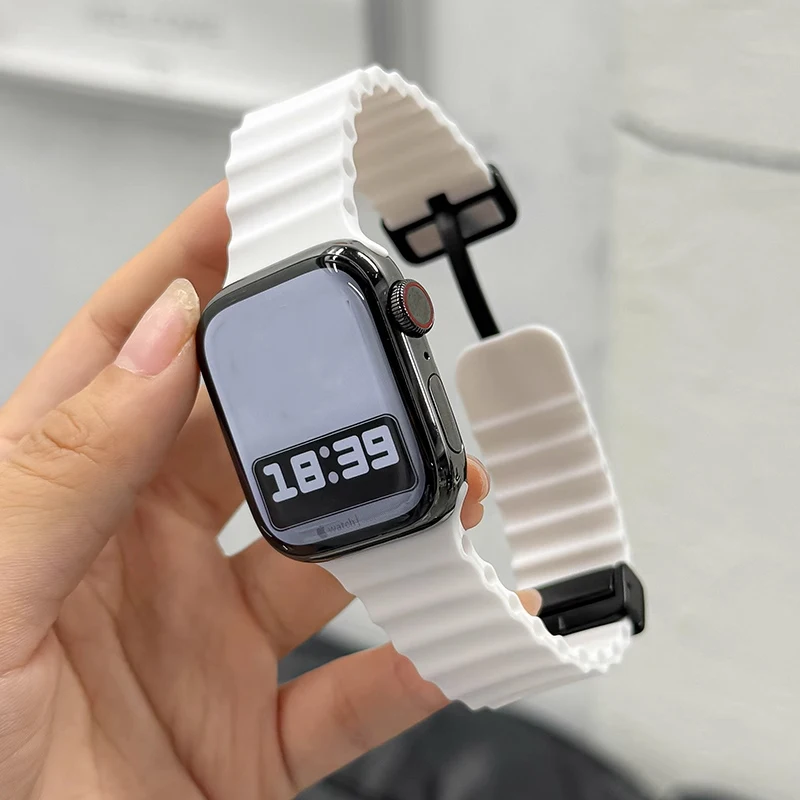 Armbänder für Apple Watch-Armbänder 45 mm 46 mm Ultra 2 49 mm 44 mm 40 41 42 mm Magnetisches Ozean-Armband Correa iWatch 10 9 8 7 6 5 SE 4 3 – Detail 10