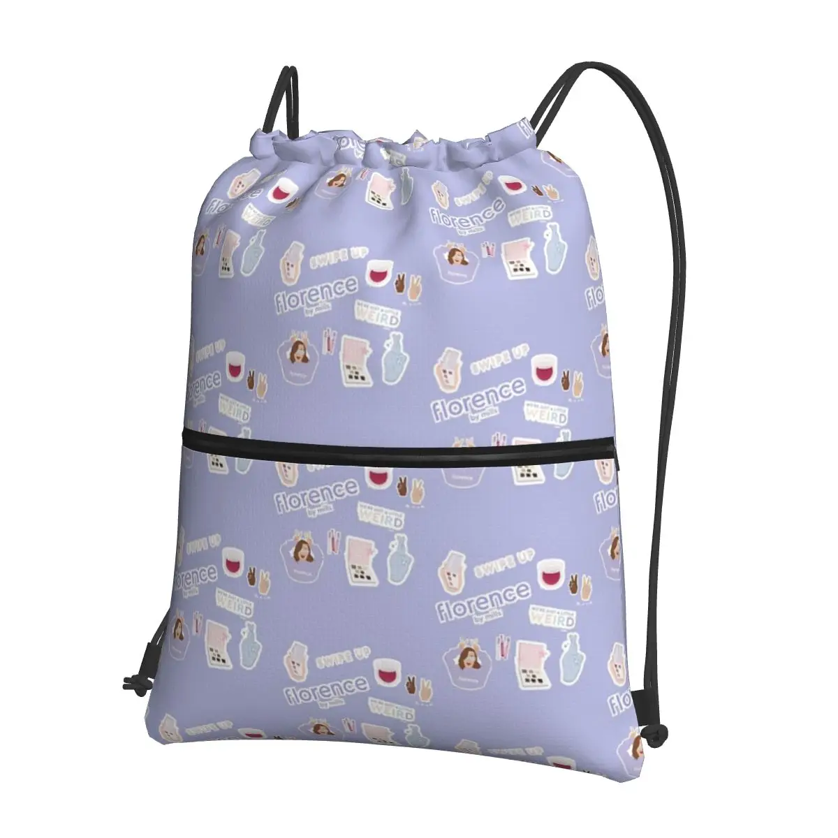 

Florence By Mills Backpack Portable Backpacks Drawstring Bag Casual Drawstring Bundle Pocket Shoes Bags For Travel Man Woman