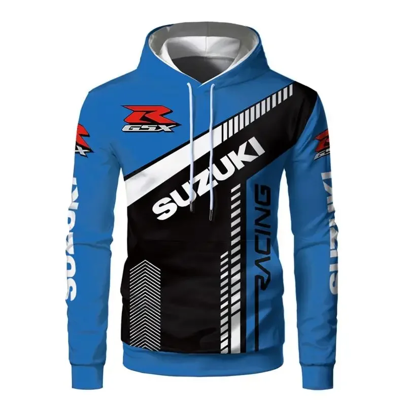 New men's Suzuki fall/winter hooded sweatshirt for sports, racing and motorcycle outdoor men's clothing