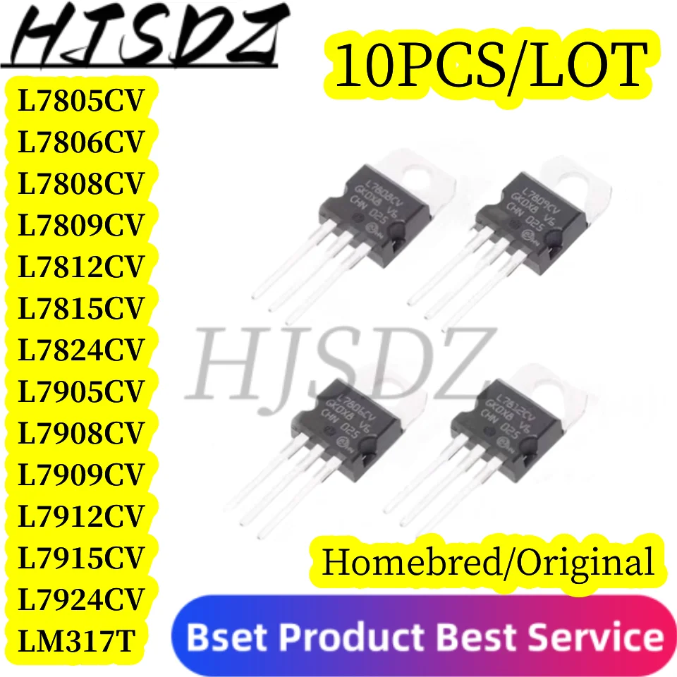 Voltage Regulator IC Transistors Kit 10PCS