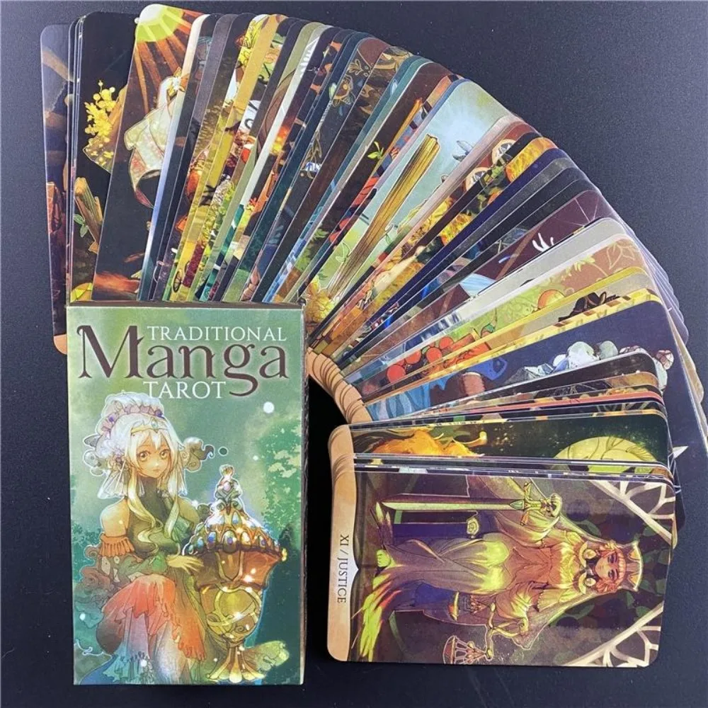 Traditional Manga Tarot Cards English Oracle Cards Women Girls Tarot Deck Board Game 4