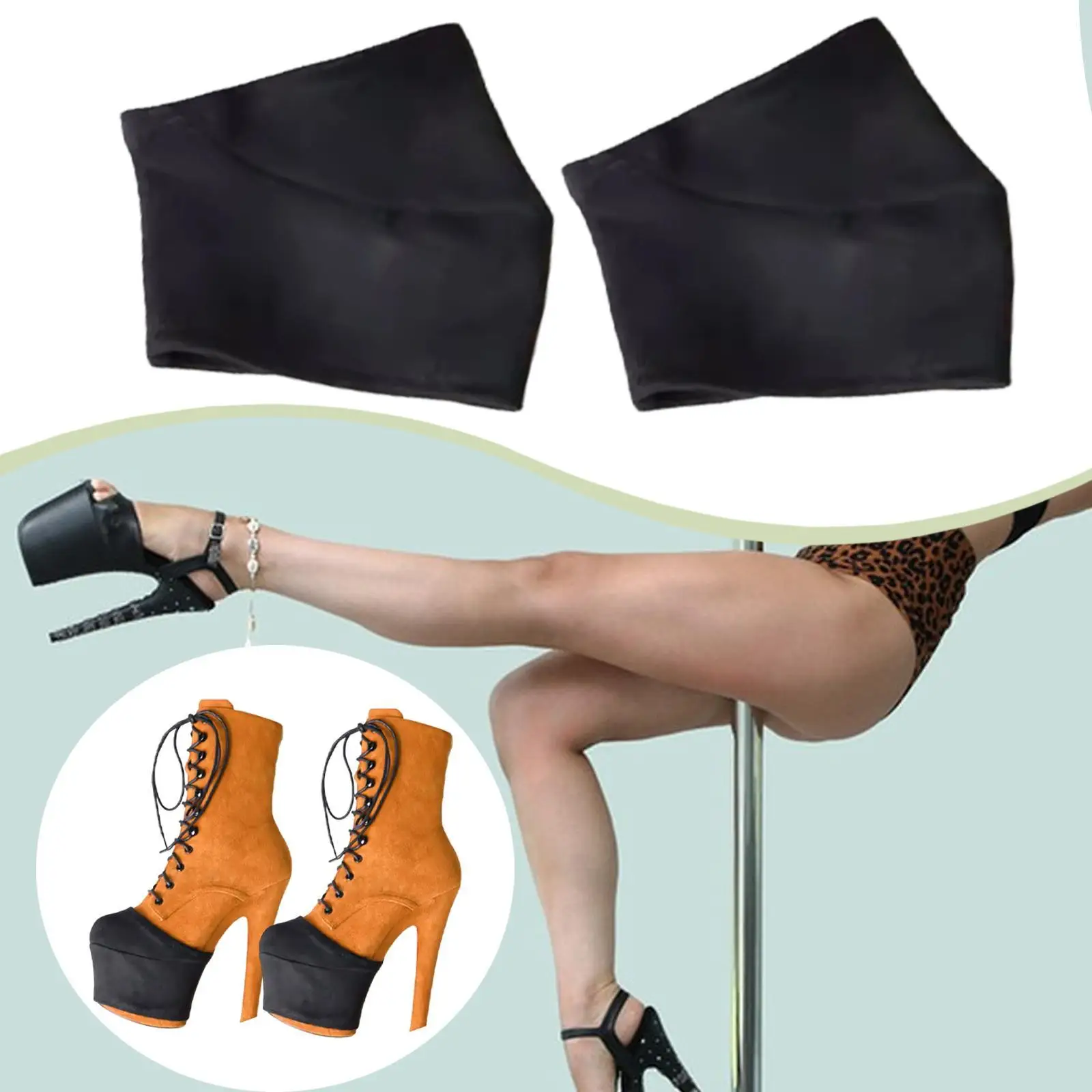 Dance Shoes Protectors Suede Grip Sleeves Shoe Sock Non Slip Cover for Women Pole Dance Equipment and Training