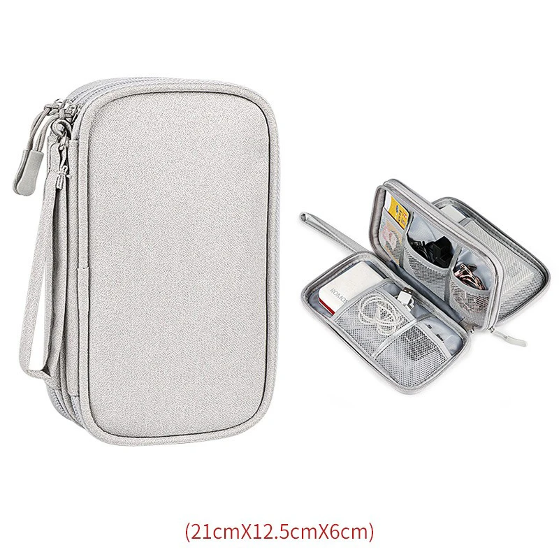 Data Cable Storage Bag Waterproof Travel Organizer Bag Portable Carry Case Storage For APPLE Samsung Cable Cord USB Charger