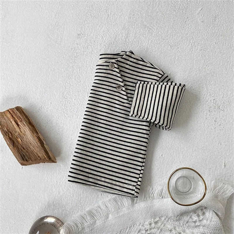 Baby Cotton Spring Fashion Striped T-Shirts Kids Baby Boys And Girls Long Sleeve Casual Autumn Clothing - Image 4