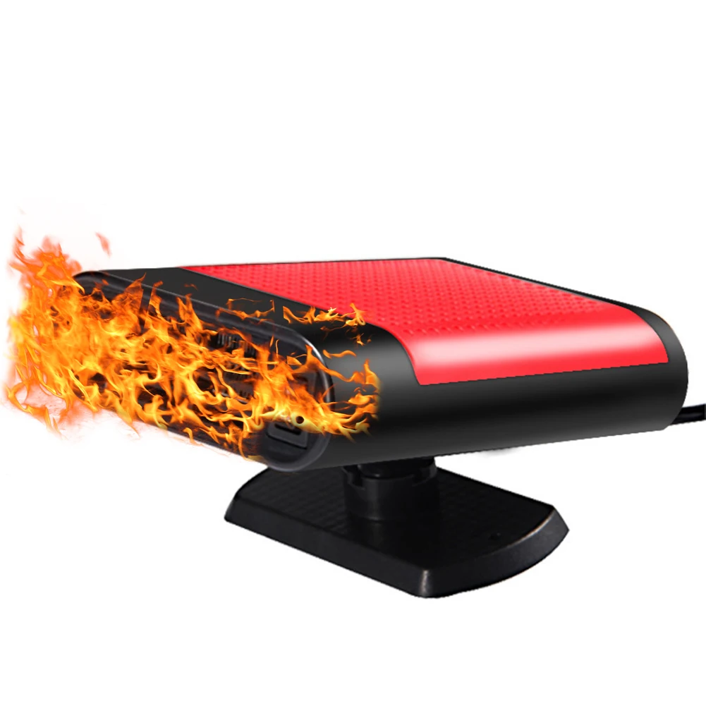 12/24V Car Electric Heater Fan 360 Rotating Windscreen Defroster Demister 1200W Auto Windshield Defroster Car Anti-Fog Heater