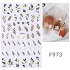 3d Nail Art Stickers Spring Summer White Daisy Florals Flowers Leaves Fruits Decals For Nails Decoration Manicure Salon Beauty 6