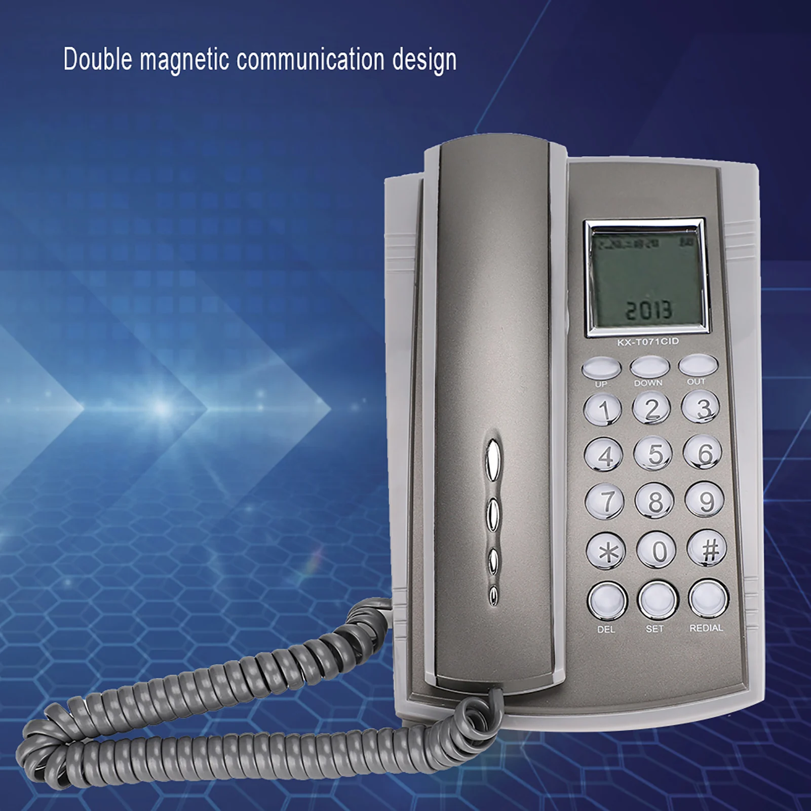 KX T071CID Wall Mount Desktop Corded Telephone Phone Mute Home  Hotel Call Center Gray  Corded Telephone