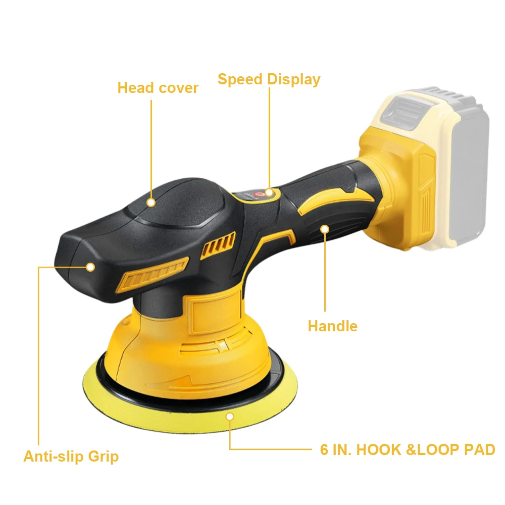 Car Polisher Electric Polishing Machine for Dewalt/Makita Battery Wireless Waxing Sanding Sealing Glaze Tool Sander Power Tools 6