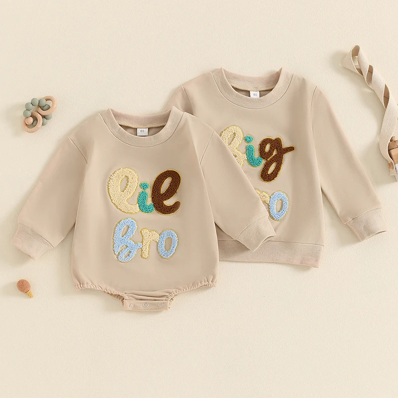 

Комбинезон Lioraitiin для младенцев, с длинным рукавом, круглым вырезом и вышивкой букв, Осенний комбинезон для новорожденных, 2024-05-21