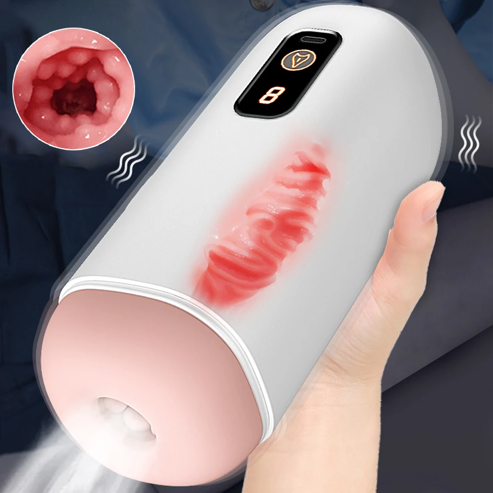 Male Automatic Suckig Blowjob Masturbator Cup Pump Vibrator Real Vagial Pocket Pusssy Sex_voghion.com