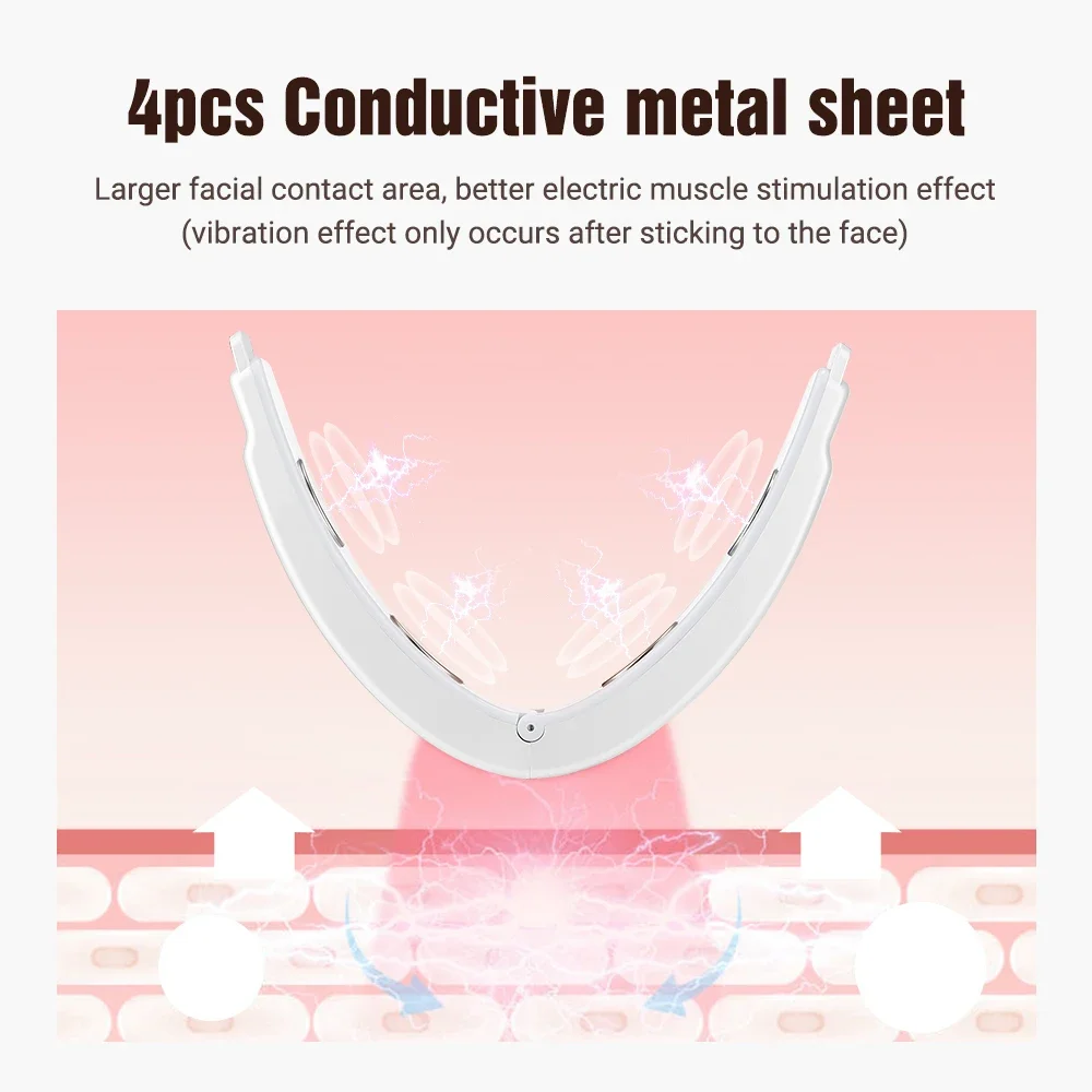 Facial Massager Electric Face Slimming Device Double Chin V Shape Lift Belt Hot Compress Face Vibrate Slimming Massager With Remote Control