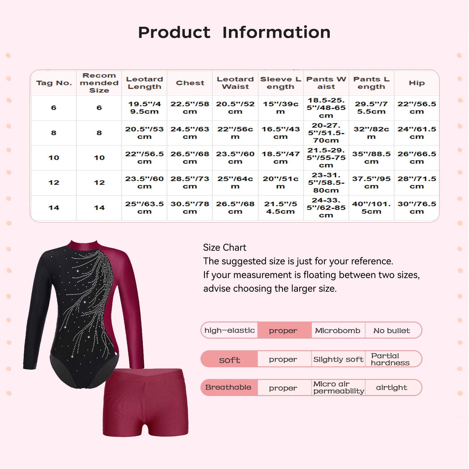 Child Long Sleeve Ballet Dance Leotards with Shorts Girls Dancewear Set for Yoga Unitard Jumpsuit