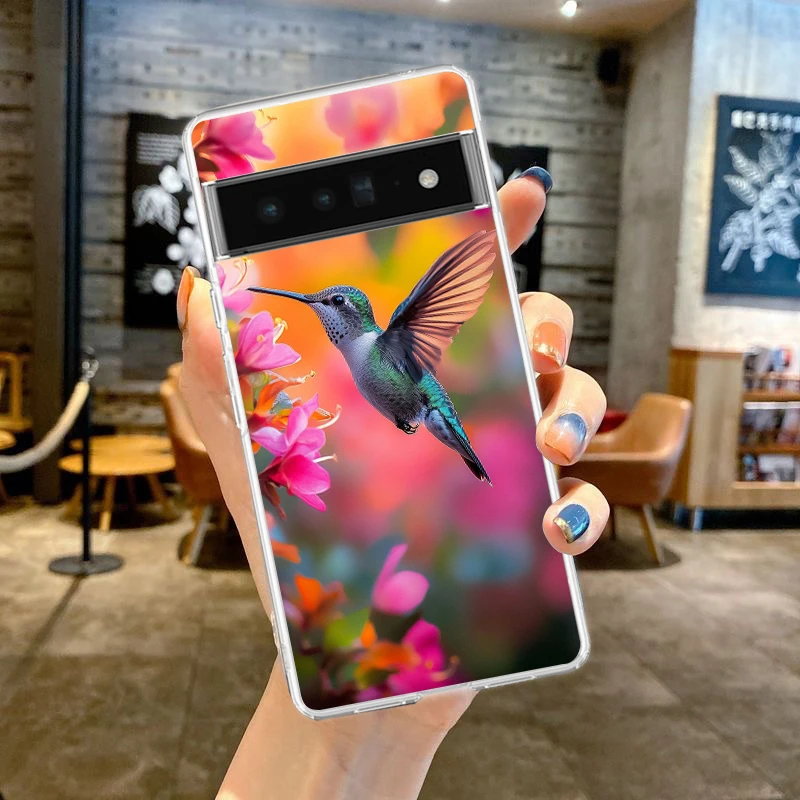 Transparent Soft TPU Hummingbird Phone Case Cover