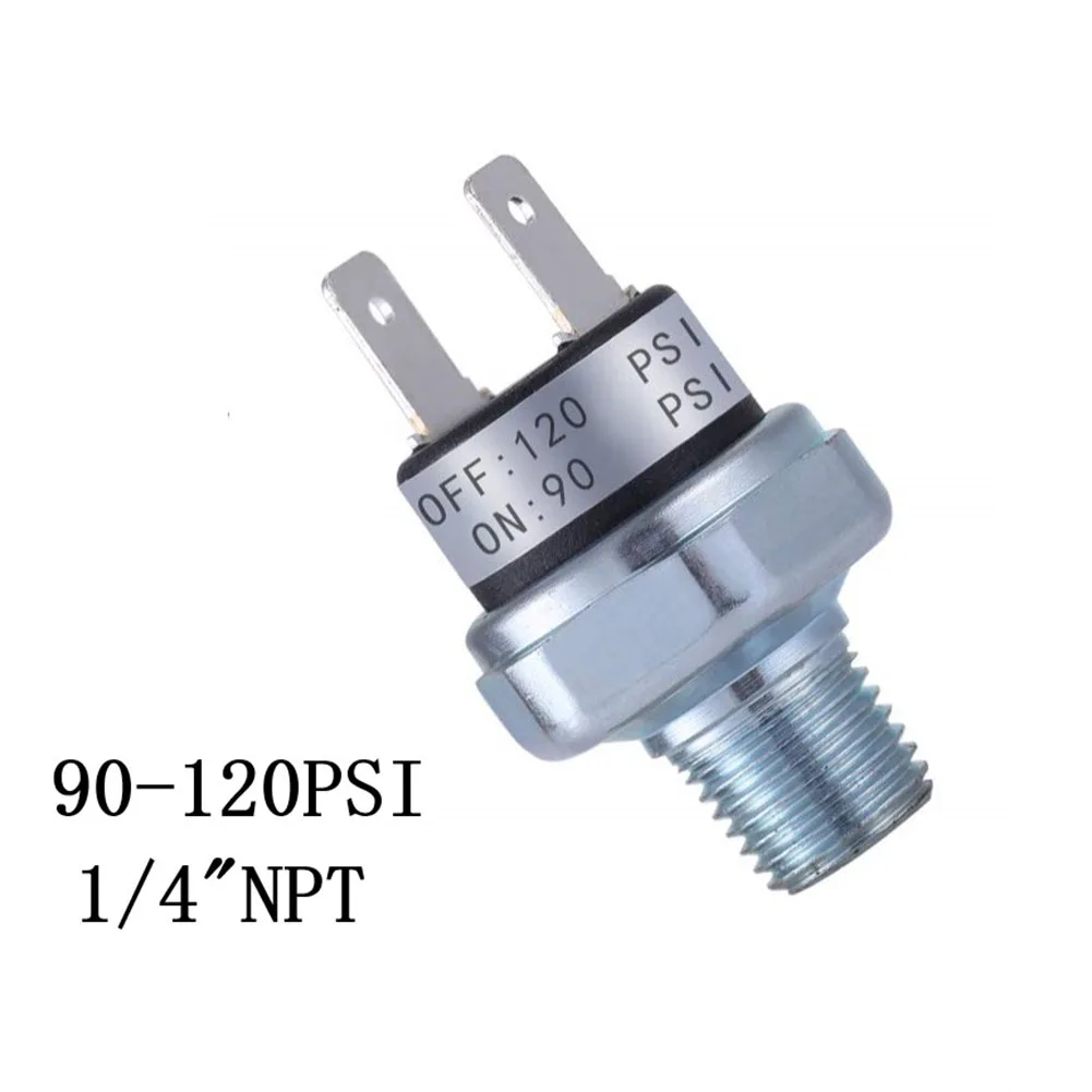 1PC Air Compressor Pressure Switch 70-100/90-120PSI Tank Mount Thread 1/4\" NPT 12V/24V For Train Horn Pneumatic Parts images - 6