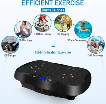 Vibration Plate Exercise Machine with Remote Control, Whole Body Workout Fitness Machine, Foot Massage, No Resistance Bands 2