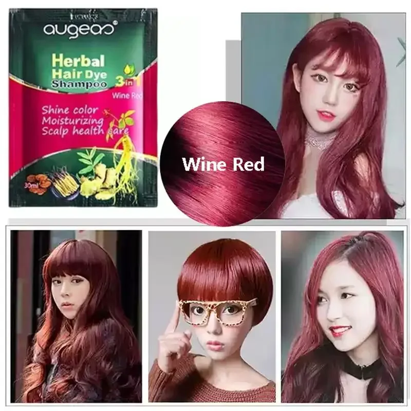 Pure Natural Herbal Hair Dye Shampoo 5 Minutes Change Hairs Color Non-irritating Repair Gray White Fashion Hair Care Women Men