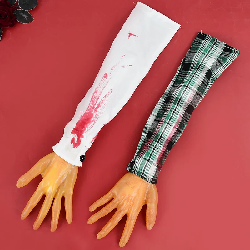 Halloween Horror Fake Arm Hand Gruselige Simulation Lebensgroßer Arm Blutige Halloween Party Dekorationen für Home Bar Spukhaus Prop – Detail 4