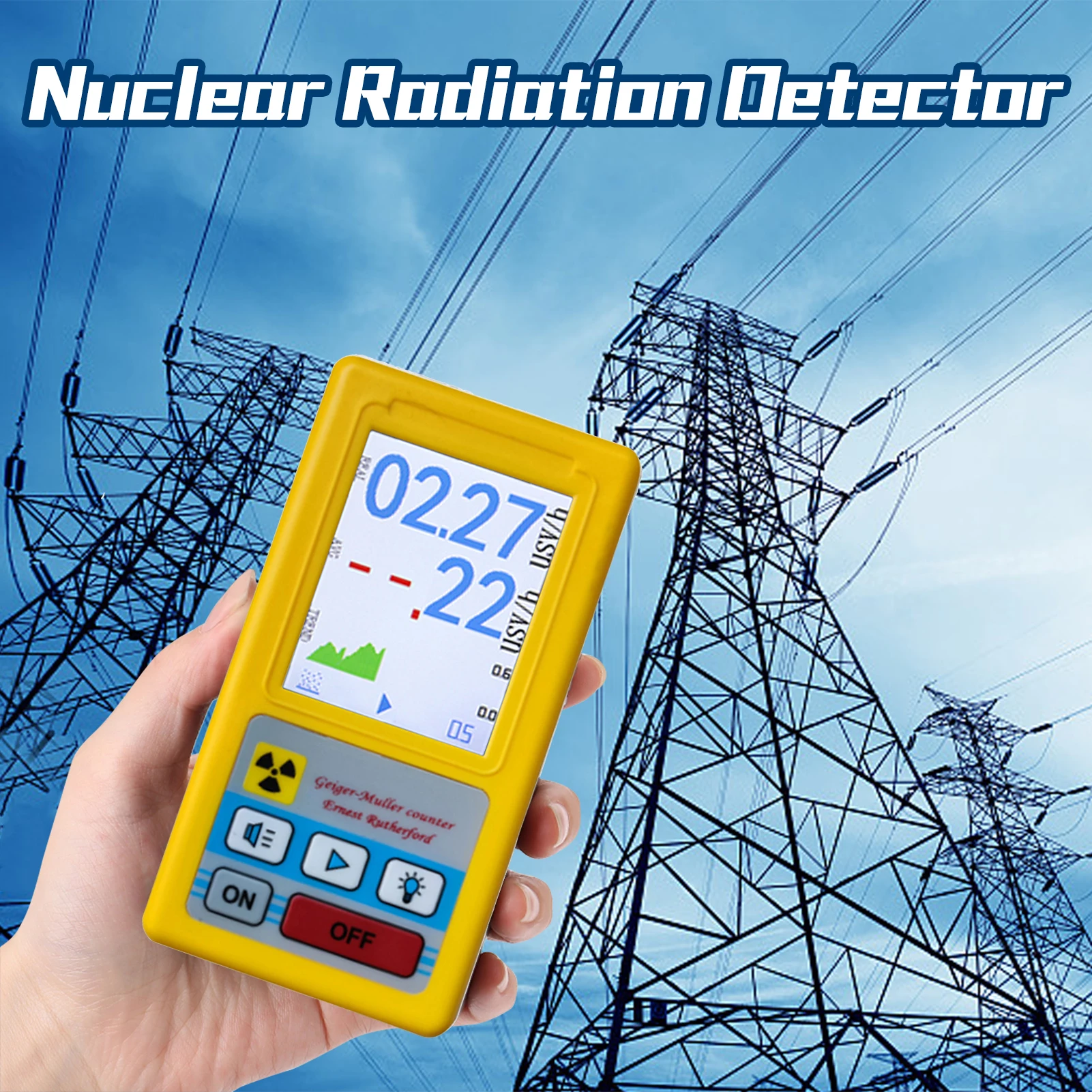 Nuclear radiation detector geiger counter portable radioactive