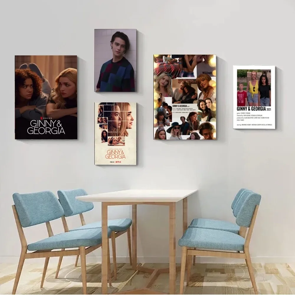 Ginny & Georgia Tv Show Poster Kraft Club Bar Paper Vintage Poster Wall Art Painting Bedroom Study Stickers