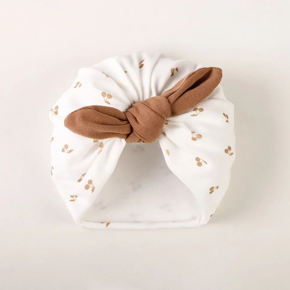 Headwear Cotton Boneless Muslin Hat Cartoon 0-5 Months Baby Fetal Cap Elastic Soft Newborn Turban Hat Autumn