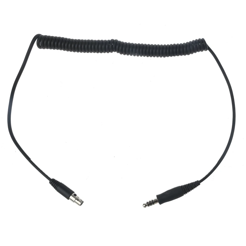 

U174 Plug to Mini XLR5 Adapter Universal Audio Extension Cable Aviation Headset Aux Cord 5-Pin XLR-5 Connector Durable