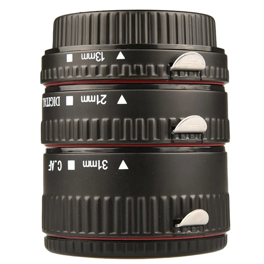 3pcs Macro Extension Tube Set Auto Focus Ring 35mm Slr Camera Lens Adapter Parts Compatible For Canon Camera Ef Ef-s Lens camera lens