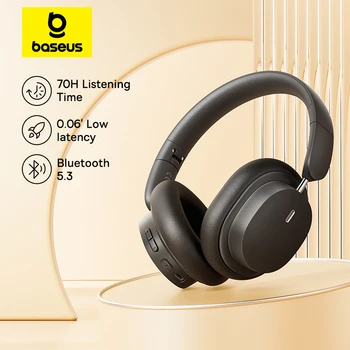 Baseus Bowie D05 Wireless Headphone 3D Spatial Audio Earphone Bluetooth 5.3 Headset 40mm Driver Foldable Over Ear Headphone 70H 1