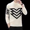 Korean Version Style Up Uppolo/Turtle Neck Sweater Loose Fit Versatile Winter Stretch Knitted Top Outer Wear Plush Top For Men 2