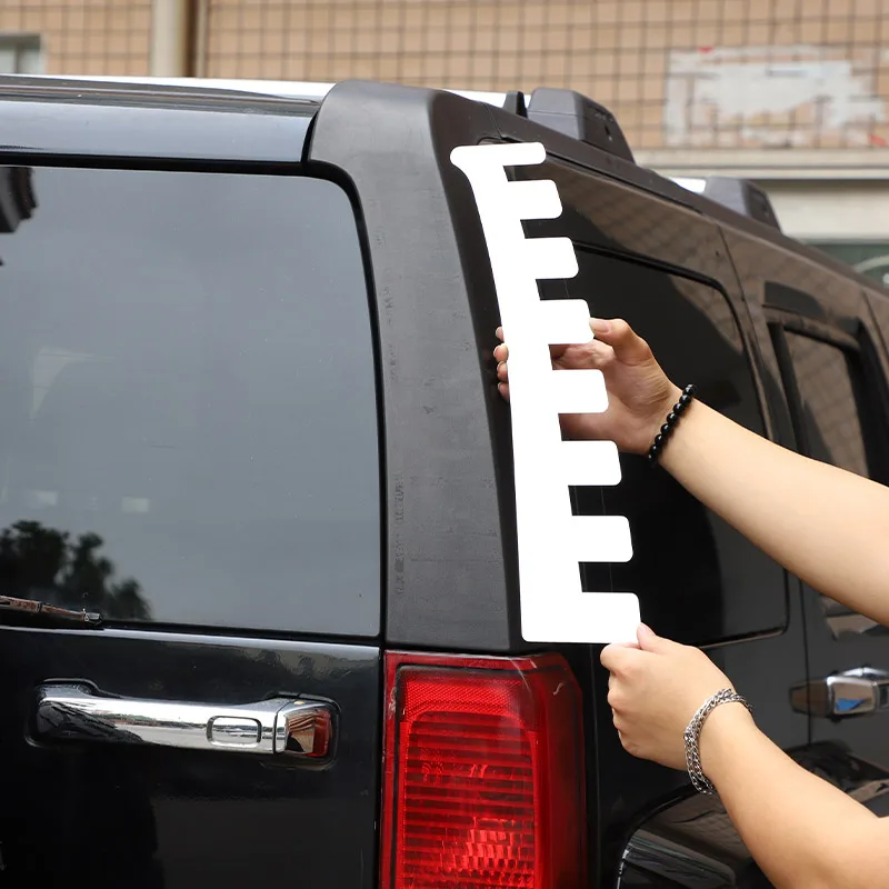 

Для Hummer H3 2005-2009, нержавеющая сталь, Серебряный хвост, блестки для украшения автомобиля, внешние аксессуары