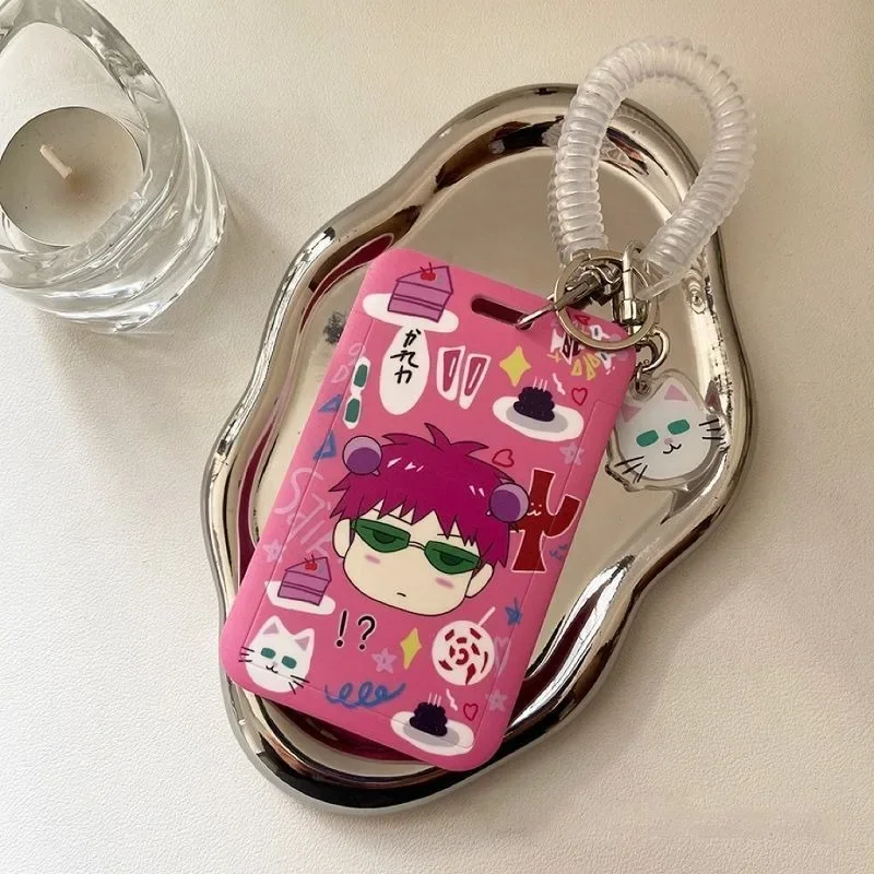 크리 에이 티브 귀여운 Saiki Kusuo 카드 커버 애니메이션 보호 커버 투명..