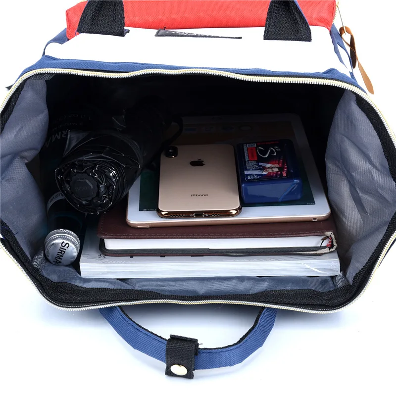 Outdoor Multi-functional Double Shoulder Bag Storage Travel Mother Bag Oxford Clot Large Capacity Fashionable Handheld Mommy Bag