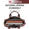 BULLCAPTAIN Men's Leather Briefcase Can Be Used For 15.5-Inch Notebook Large-Capacity Work Bags Business Shoulder Messenger Bag 3