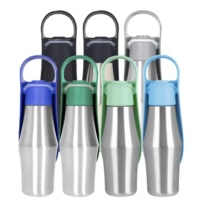 Water Bottle Portable Water Dispenser Pet Accompanying Cup Stainless Steel Dog Going Out Cup Outdoor