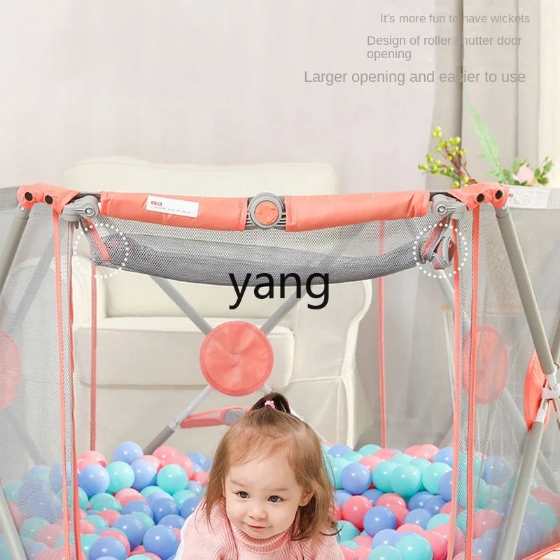 LMM Toddler Game Fence Installation-Free Foldable Infant Protective Grating Living Room
