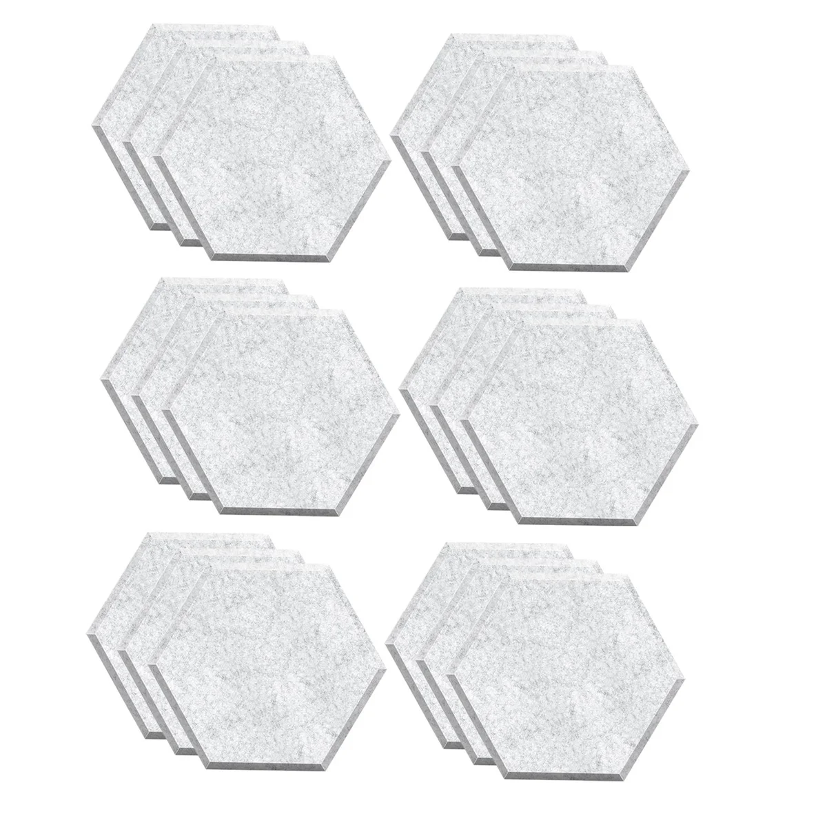 

18 Pack Self Adhesive Soundproof Panels,12x10x0.4In Hexagon Acoustic Panels,for Recording Studio,Office,Home,Silver-Gray