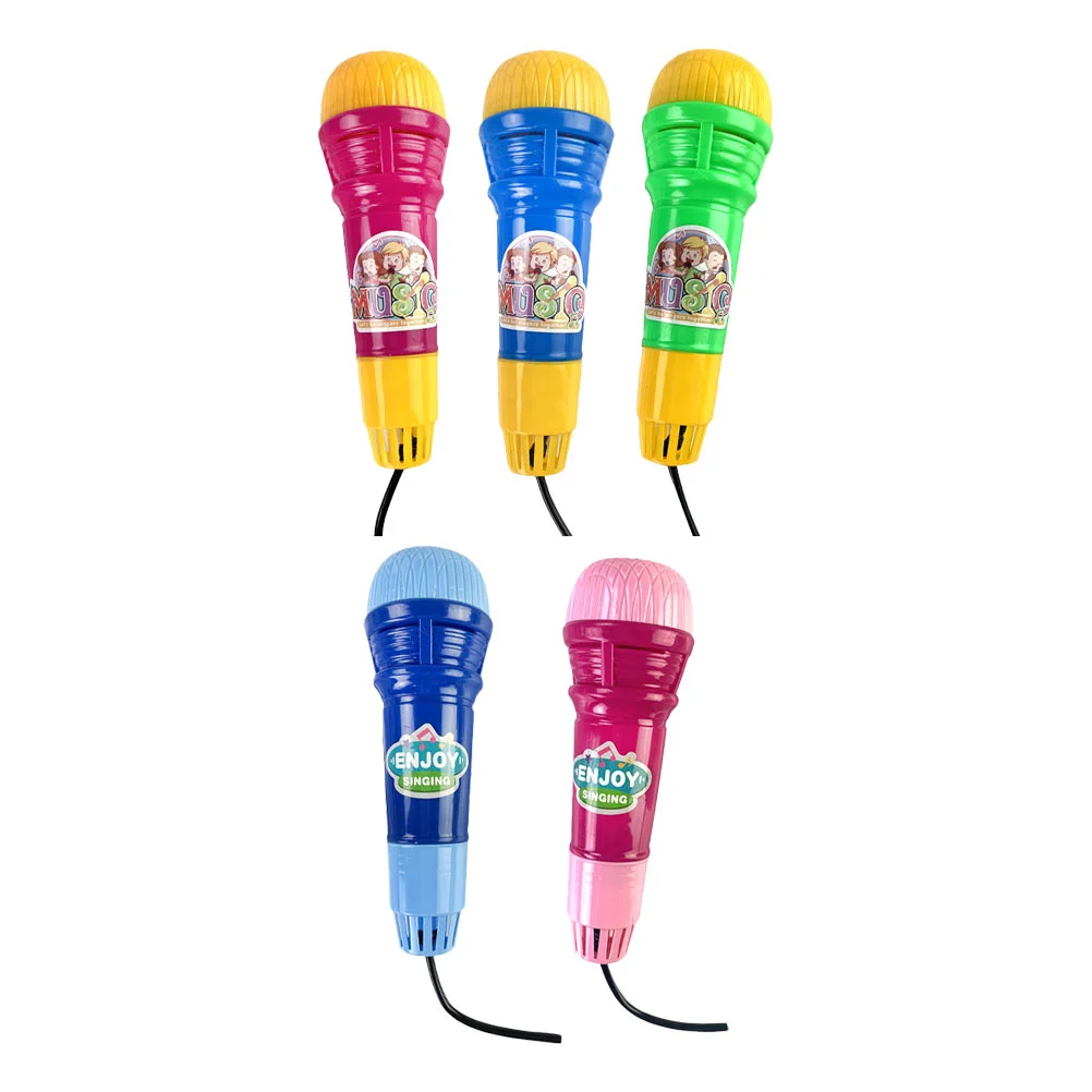 

Microphone Pretend Play Prop Fake Microphone Kids Enlightening Educational Toys Simulated Echo Microphones(Random Color)