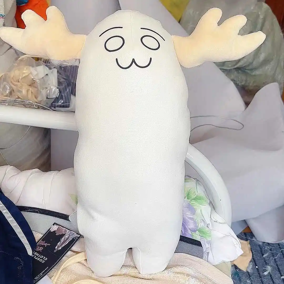 Anime My Deer Friend Nokotan Plushie Shikanoko Nokonoko Koshitantan Cosplay Throw Pillow White Cartoon Plush Prop Cute Xmas Gift