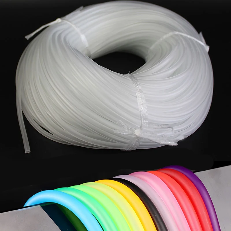 Length 5M 4x6mm Aquarium Air Pump Hose Colorful Silicone Tube Fish Tank Oxygen Pump Flexible Tube Food Grade Transparent Hose 2