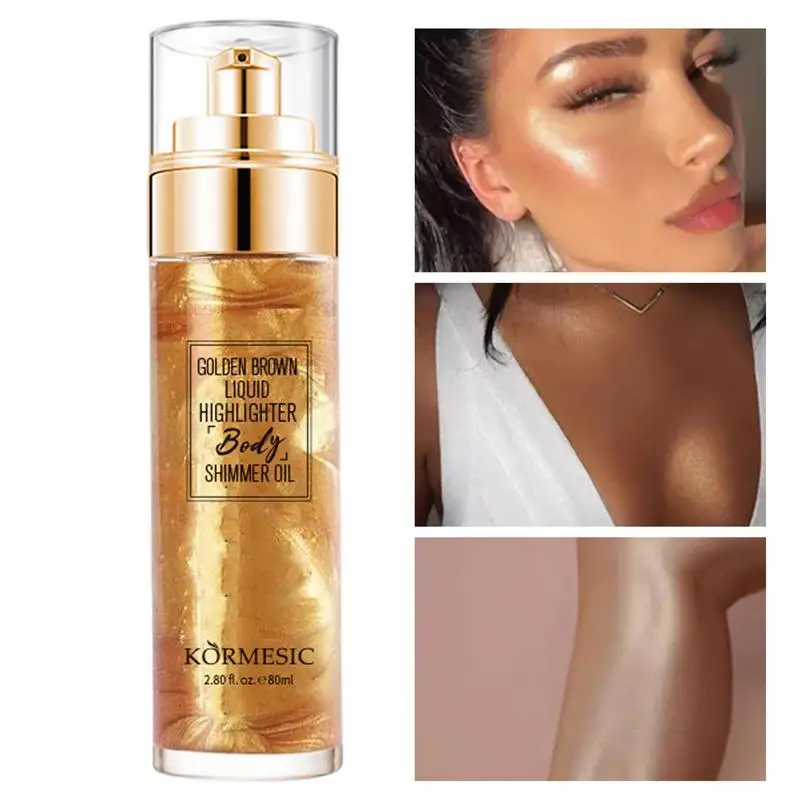 Body Shimmer Spray Glitter Spray Shiny Body Lotion Waterproof Body Glitter Mist Spray Liquid Illuminators Highlighter Powder 3