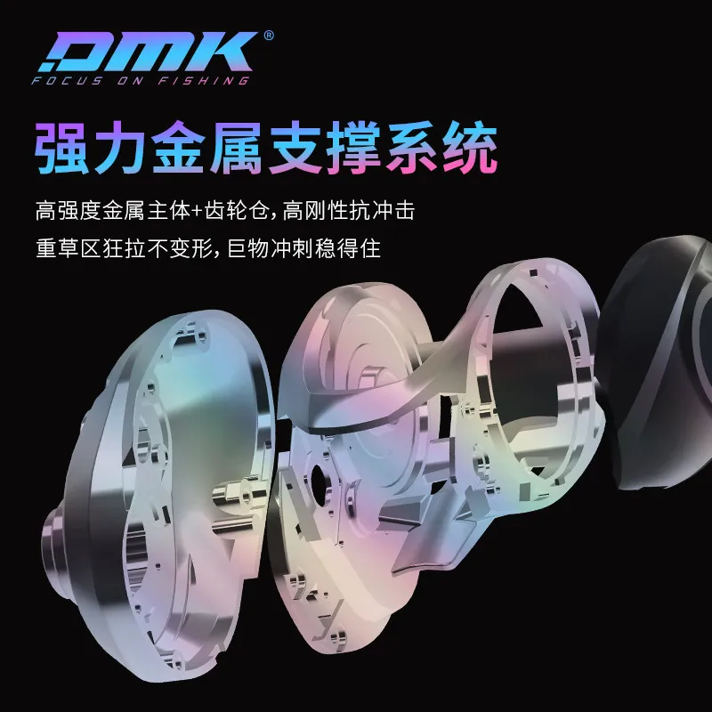 ZGLY DMK YAOYUE 26 모델 메탈 베이트캐스팅 릴, 블랙 배스 및 바닷물 낚시 트롤링 릴용 헤비 듀티 릴