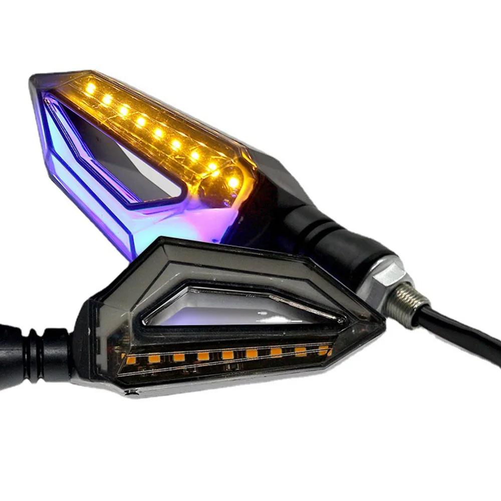 Motorcycle Light Motorcycle LED Lights Motorcycle Turn Signal Lights Motorcycle Turn Signal LED Daytime Running Lights Universal 12V IPX-6 Waterproof