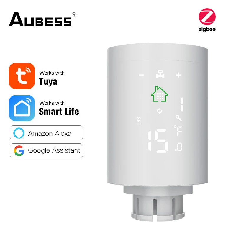 

Tuya ZIGBEE3.0 Intelligent Radiator Actuator Programmable Thermostatic Radiator Valve Temperature Controller Alexa Voice Control